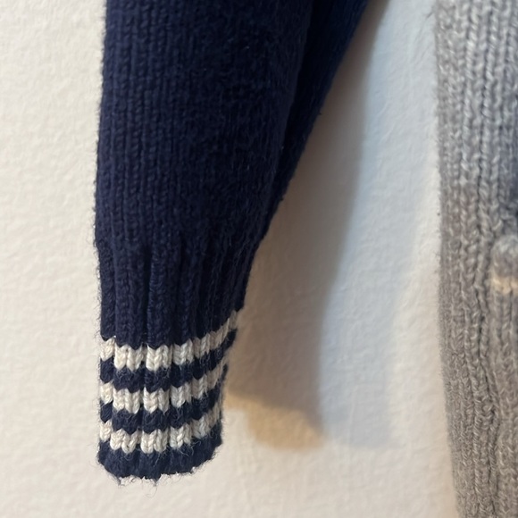 Hope and Henry Sweater button down blue and grey with red stripes size 4 (xxs) - Picture 7 of 12